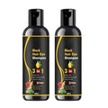 Herbal 3 in 1 Hair Dye Instant Black Hair Shampoo for Women & Men|Organic Shampoo Herbal 3 in 1 Hair Dye Instant Black Hair Shampoo for Women & Men 100% Coverage Shampoo 100ml Pack of 2